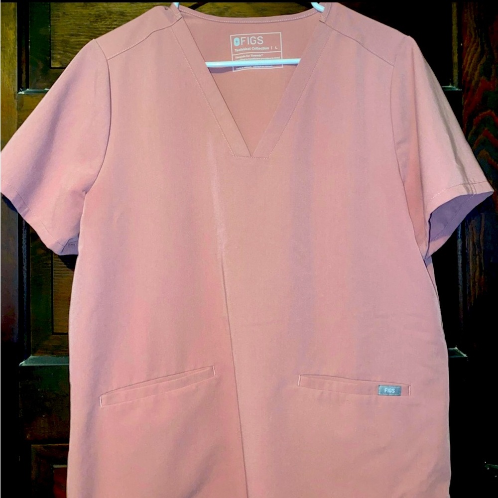 FIGS - Casma Scrub Top - Limited Edition Mineral Mauve - Size Large
